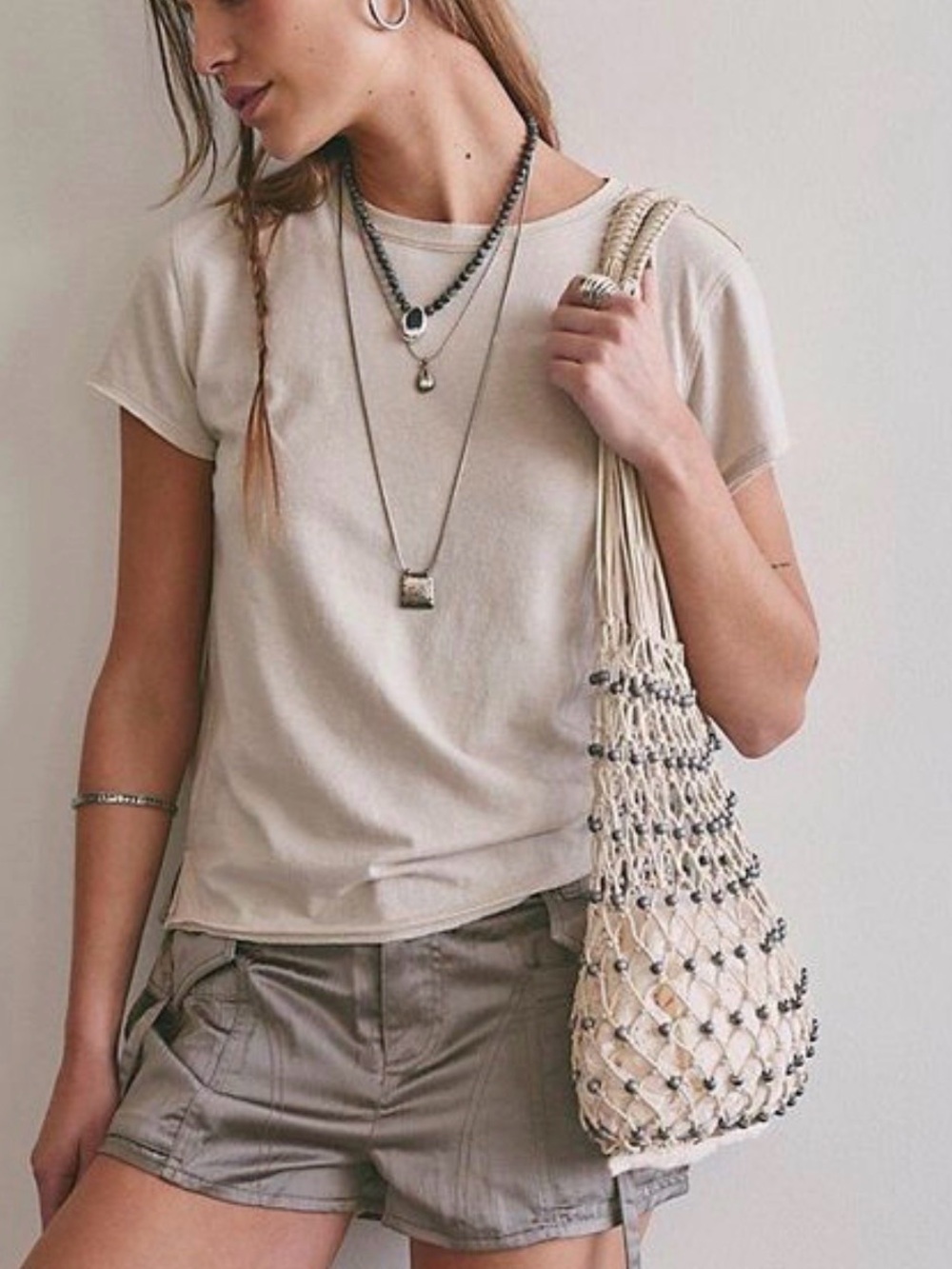 Free People Wishing Well Beaded Tote Bag